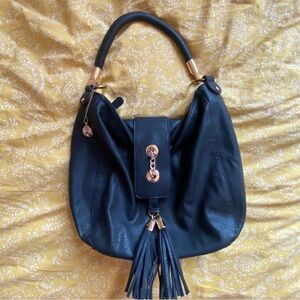 Big Buddhe Black Shoulder Hobo Bag